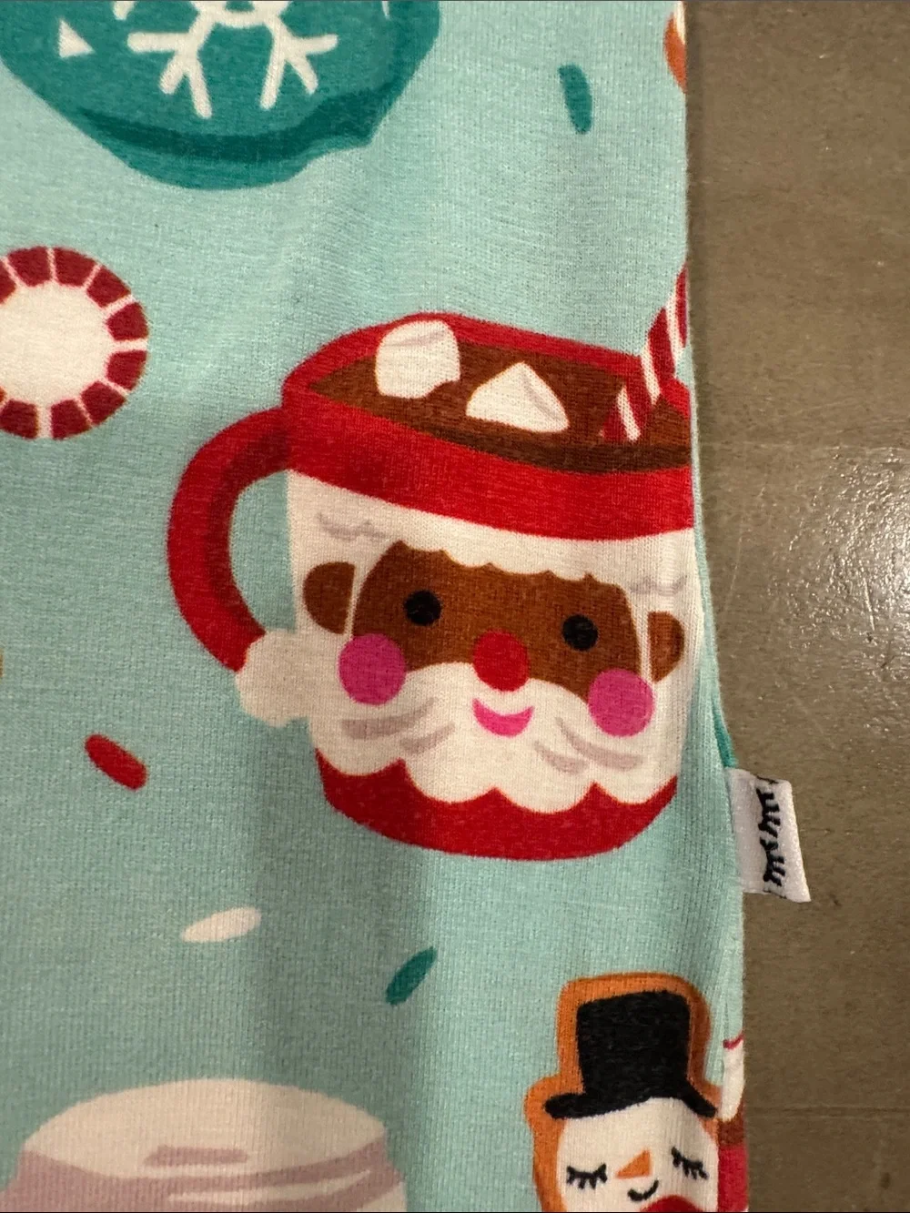 Little Sleepies Teal Holiday Print One-Piece Zippy